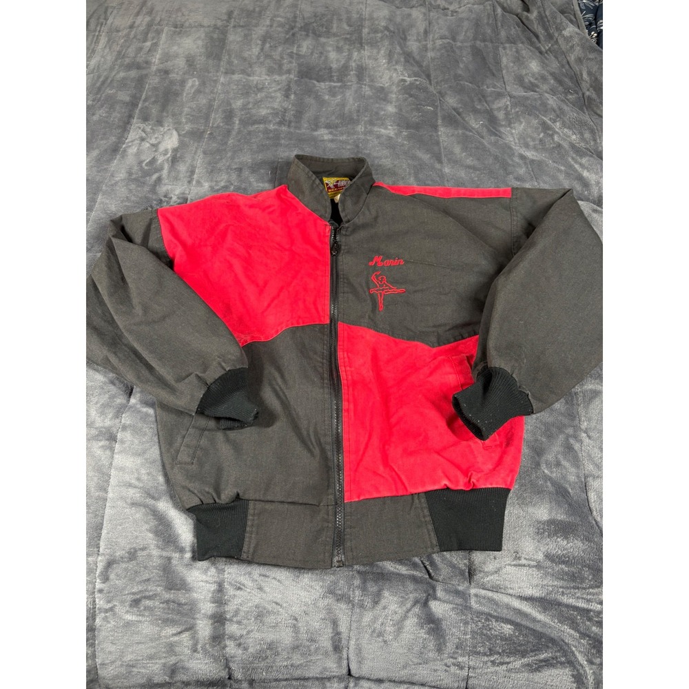 Vintage Bee-Wild Award Design Apparel Bomber Jacket Red Black Ballerina Womens S